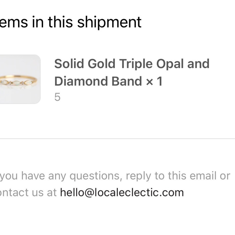 Solid Gold Triple Opal and Diamond Band - Picture 2 of 7